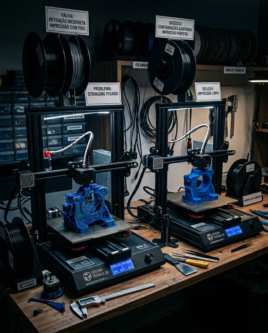 Como Configurar Retraction Perfeita na Impressora 3D e Eliminar Stringing