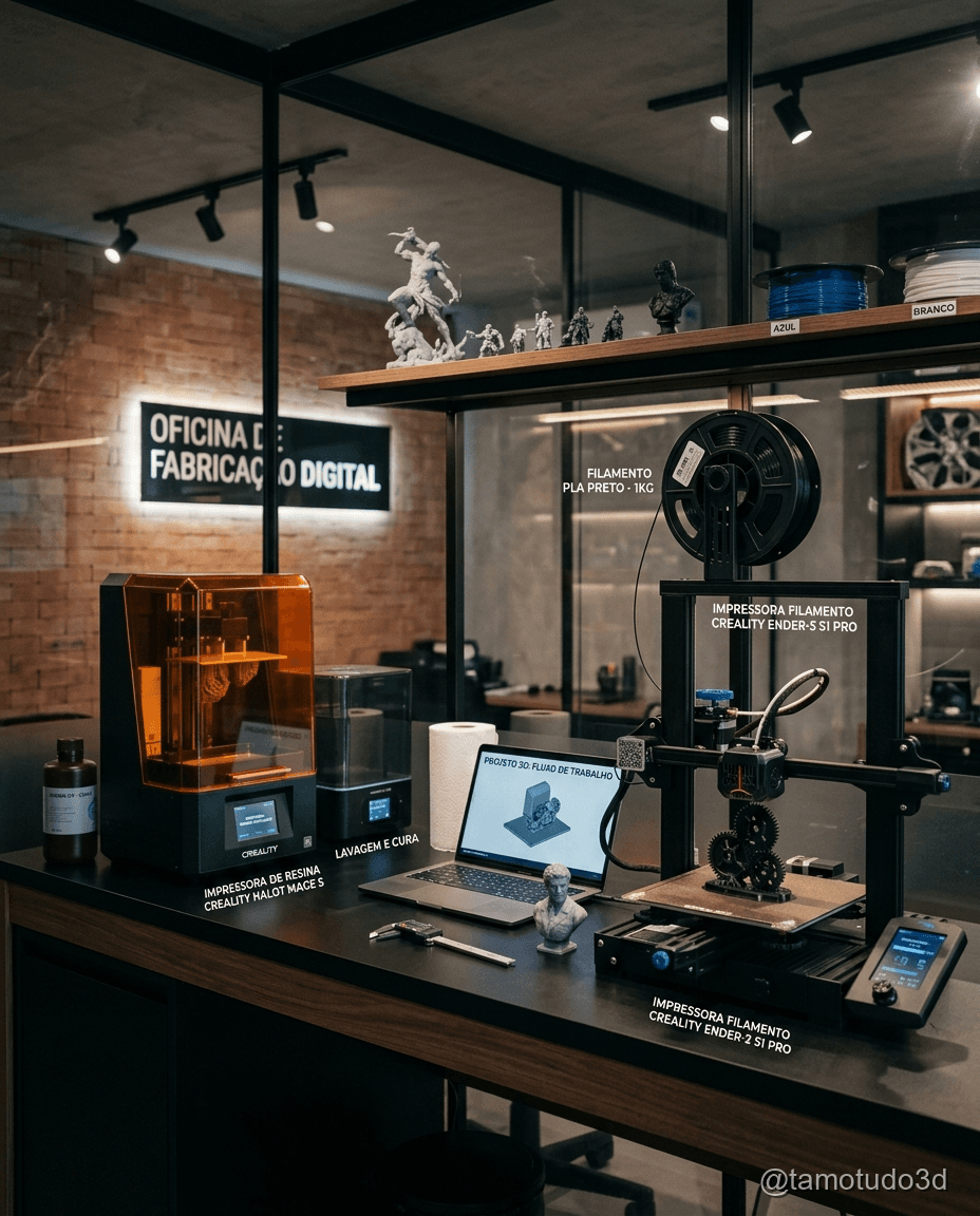 Impressora 3D de Resina vs Filamento FDM: Qual Escolher em 2026?