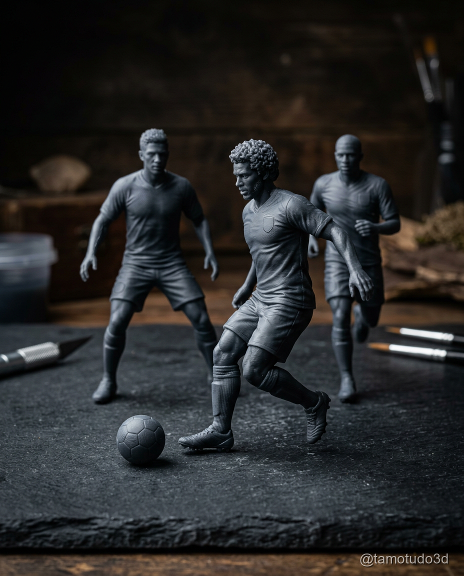 Suporte de lata temático de futebol impresso em PETG resistente