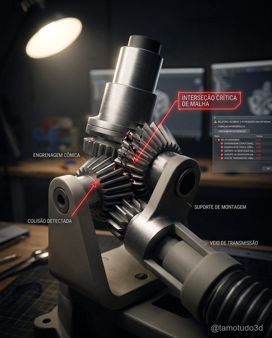 Modelo 3D com interseções problemáticas