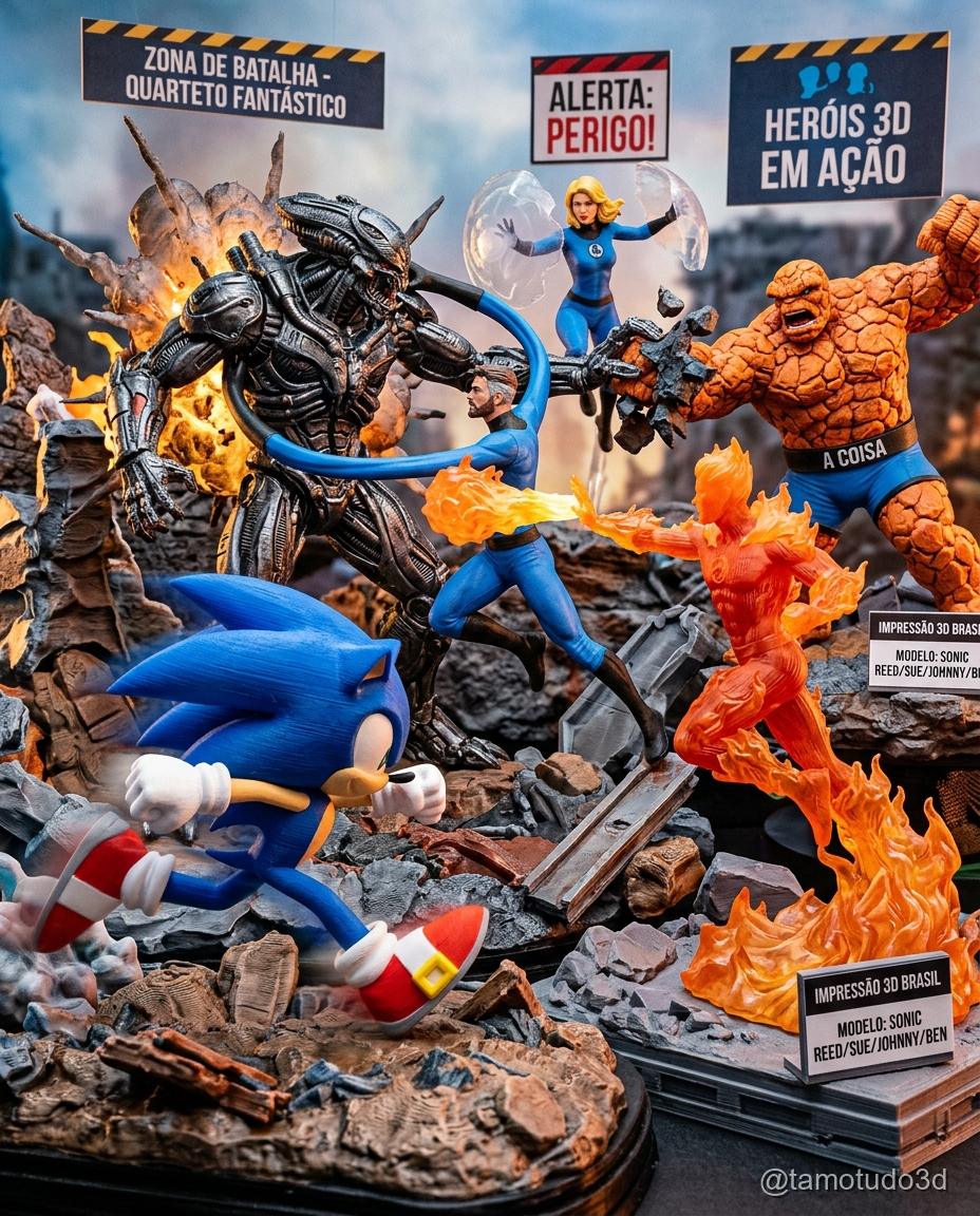 Sonic + Fantastic 4 Combo