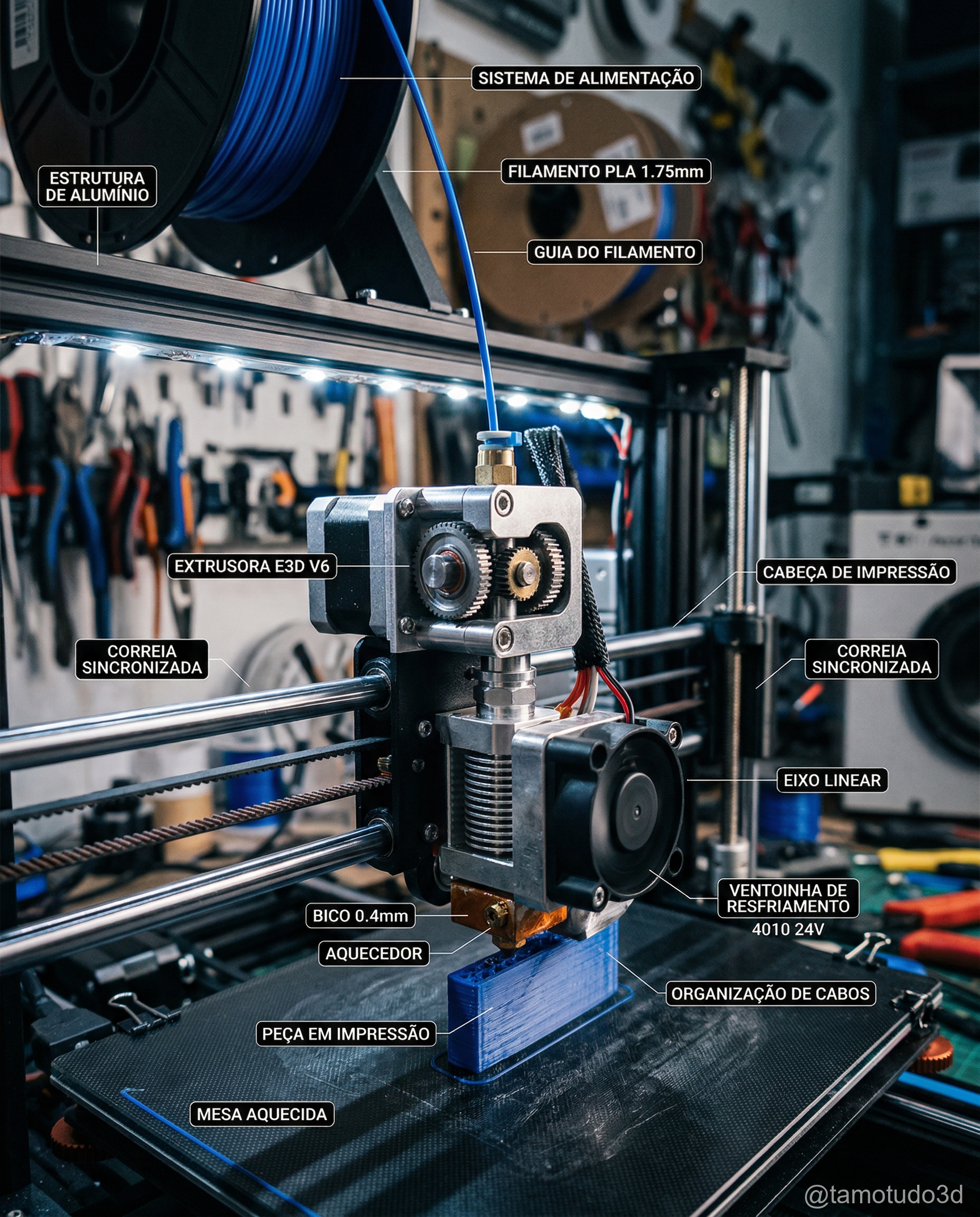 Exemplo de impressão multicolorida com ACE Pro