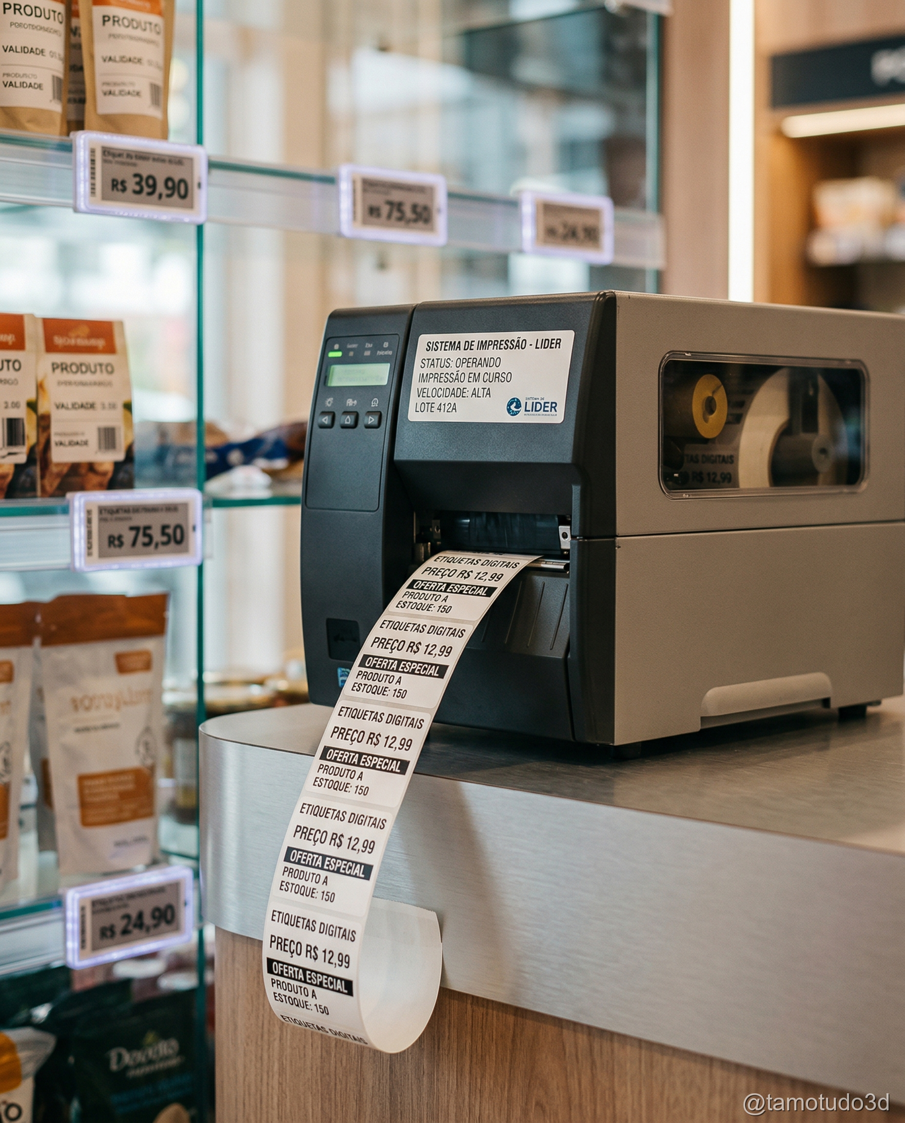 Interface touchscreen do ACE Pro