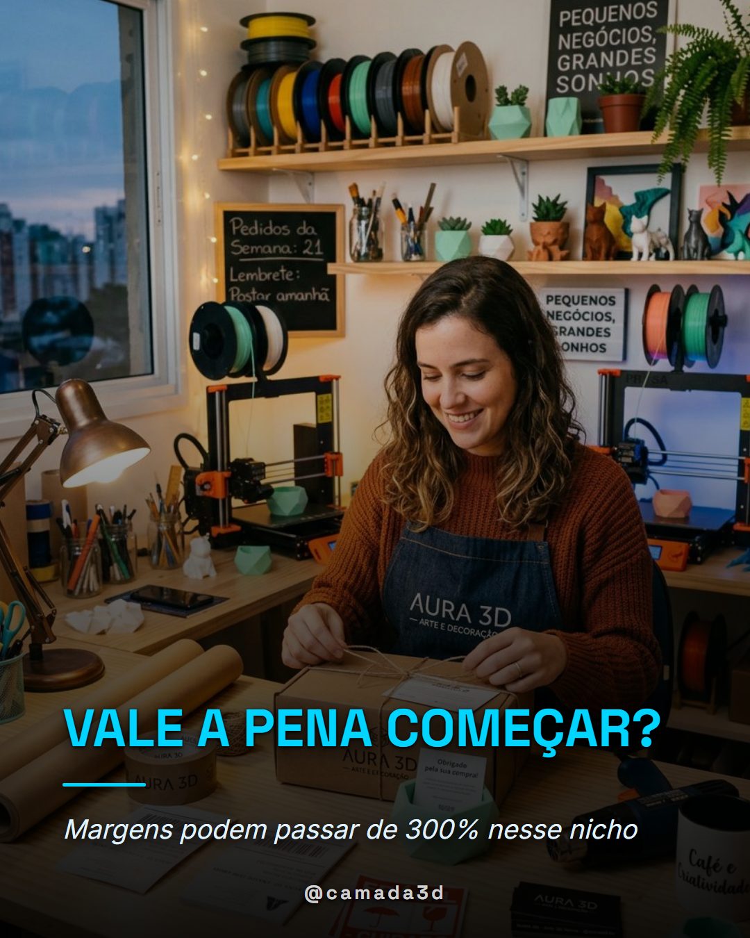 Resumo final sobre decoração e renda extra com impressão 3D