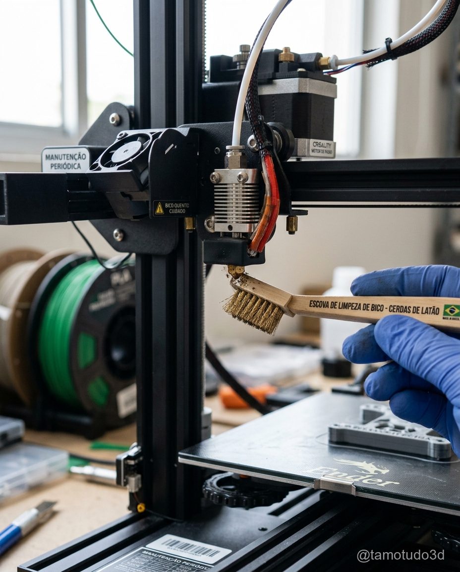 Bico de impressora 3D limpo e pronto para uso