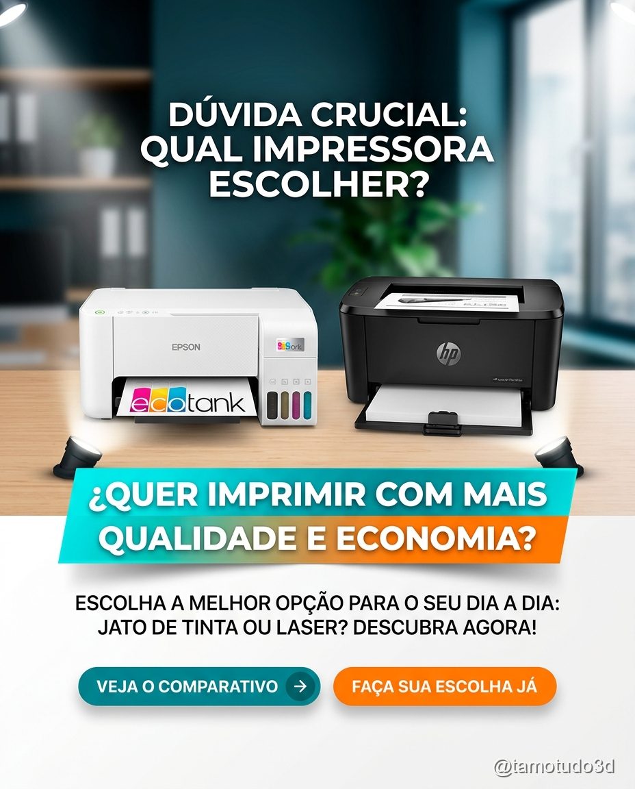 Chamada para engajamento: comente sua escolha de impressora 3D