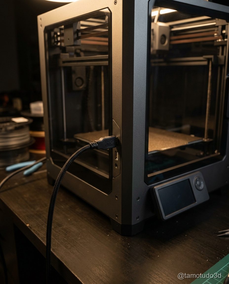 Transmissão direta por cabo USB mantém impressões previsíveis