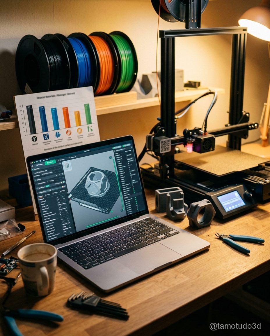 Comparação de custo entre softwares gratuitos de impressão 3D