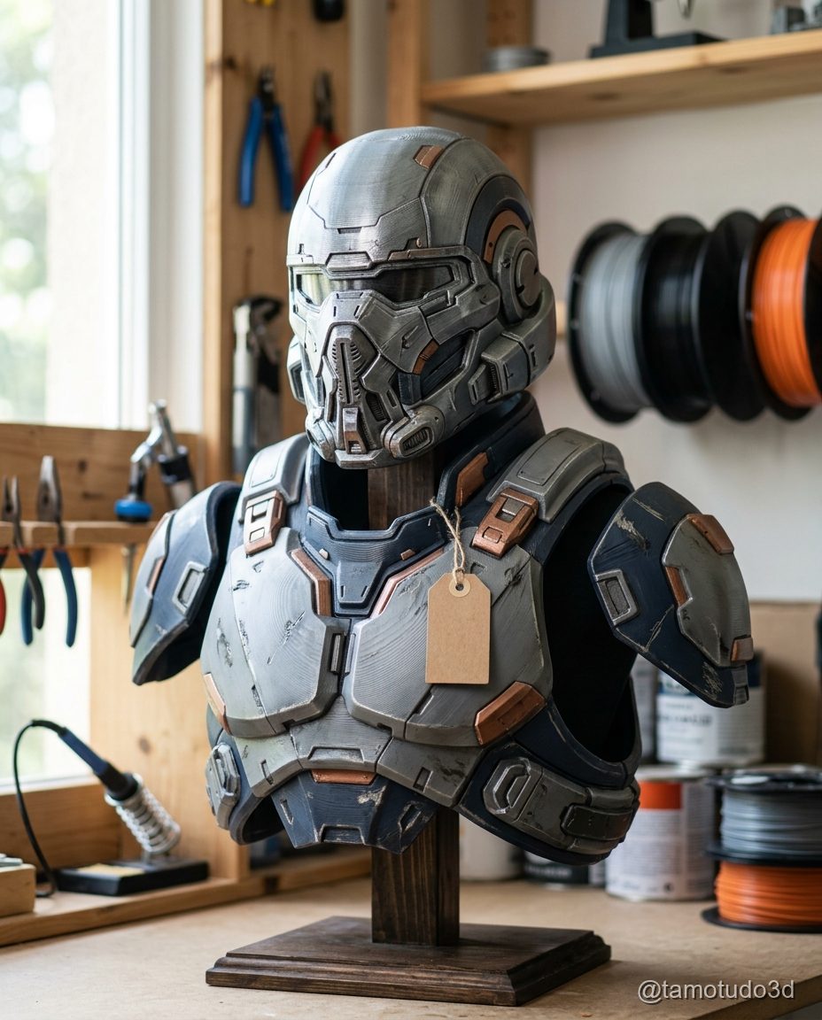 Cosplay impresso em 3D pronto para venda