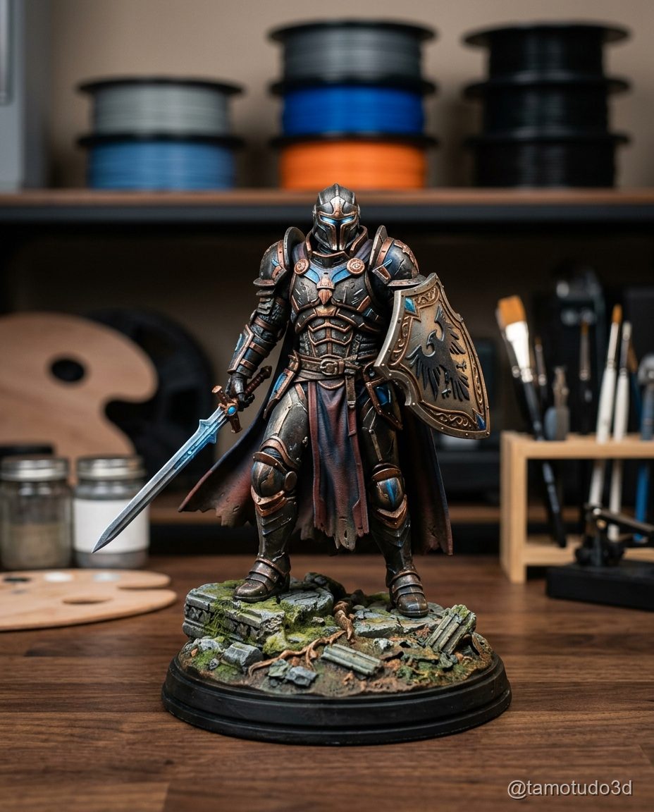 Aviso de seguranca: PLA nao alimentar, action figure decorativa apenas