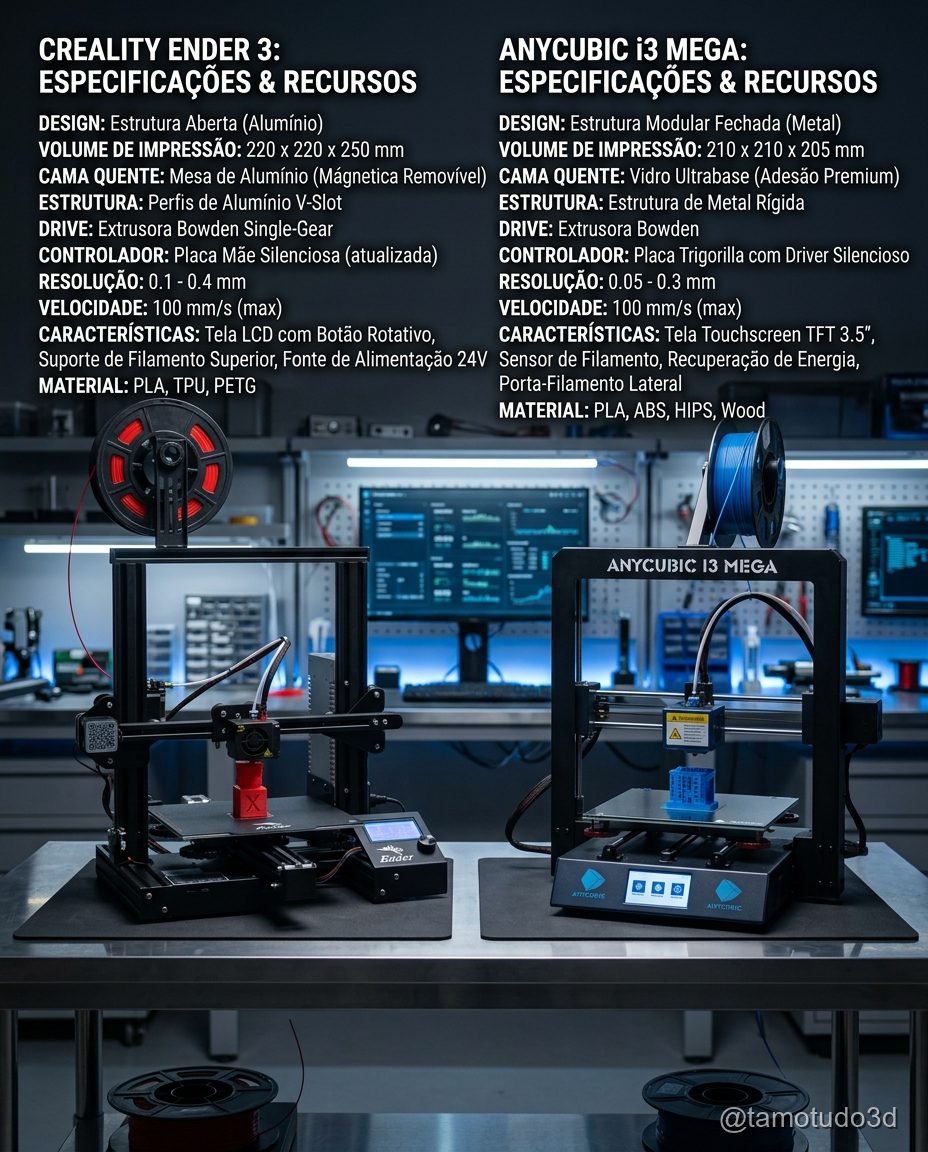 Impressora 3D FDM em uso produzindo pequenos objetos