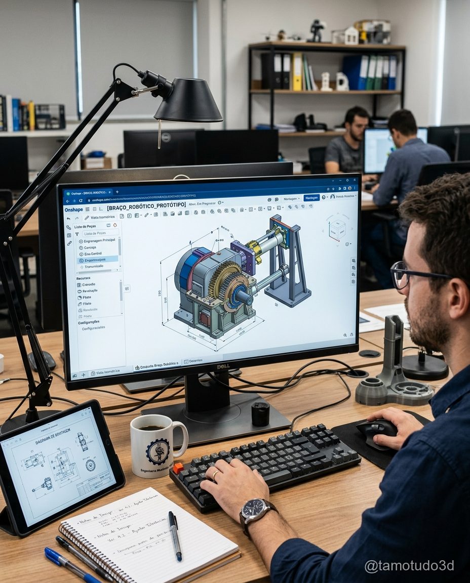 Imagem de interface do Onshape