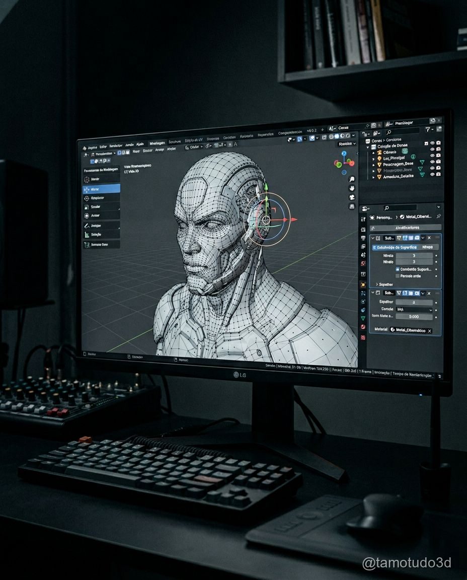 Imagem de interface do Blender