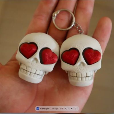 Preview do modelo 3D Fidget Love Skeleton