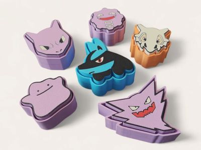 Preview do modelo 3D Pokémon Clickers Fidget 5 ¡Haunter, Ditto y más!