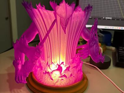 Preview do modelo 3D Lámpara de escritorio Naruto Sasuke Susanoo