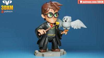 Preview do modelo 3D 3DXM Harry Potter Chibi 20221118T104452Z 001