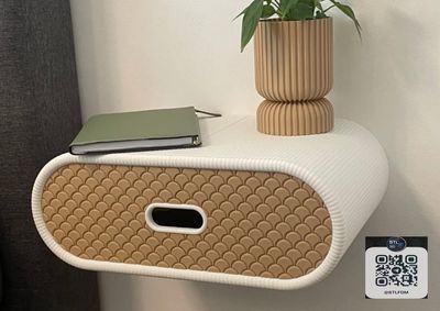 Modelo 3D WallDream Nachtregal mit Schublade 40 cm
