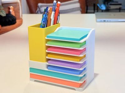 Modelo 3D 8 Tray Sticky Note Holder Plates