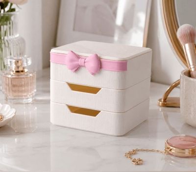 Modelo 3D Stackable Blush Bow Vanity Organizer @Print3DWorld