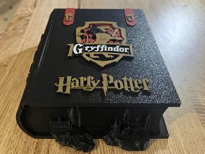 Preview do modelo 3D Caja Libro Harry Potter Gryffindor