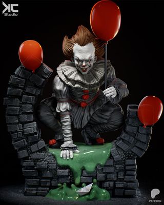 Preview do modelo 3D kc studio Pennywise It