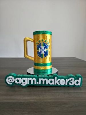 Preview do modelo 3D Brasil Porta Latão e long neck