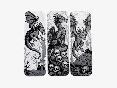 Preview do modelo 3D dragon vengeance bookmarks