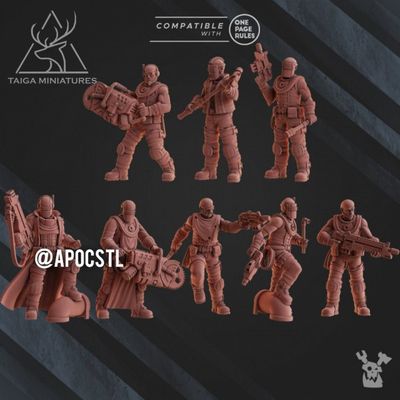 Modelo 3D Minigames Miniatures Greater Good Pilot Sitting