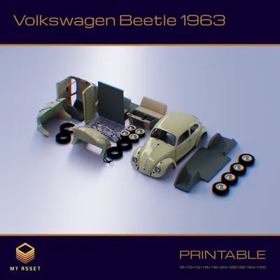 Preview do modelo 3D Volkswagen Beetle 1963