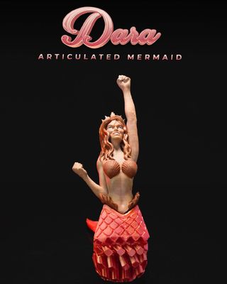 Modelo 3D Articulated Mermaid Dara 5e306030bd