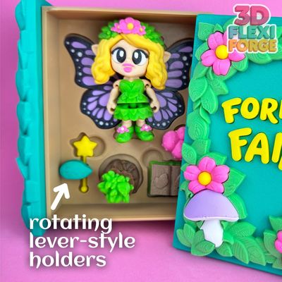 Preview do modelo 3D 3D Flexi Forge Fairy Book