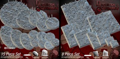 Modelo 3D Blood god bases,round square,skull,spike,Where Legend Stand,US PS