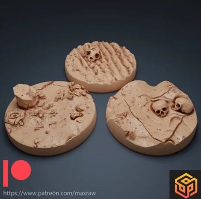Preview do modelo 3D RoundbasesSetF freesample