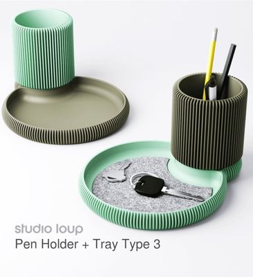 Preview do modelo 3D Pen holder Tray Type 3