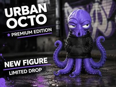 Preview do modelo 3D Polvo descolado cool octo