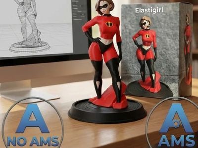Preview do modelo 3D Elastigirl SingleColor W Stand [OS C54C1B16D80A]