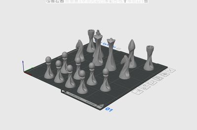 Modelo 3D twisted elegance chess premium sculptural 3d printable chess