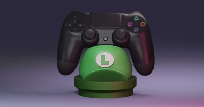 Modelo 3D Luigi cap with joystick holder only for ps4 5