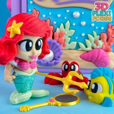 Preview do modelo 3D 3D Flexi Forge Mermarid