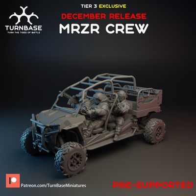 Preview do modelo 3D TurnBase Miniature MRZR with crew 1 56