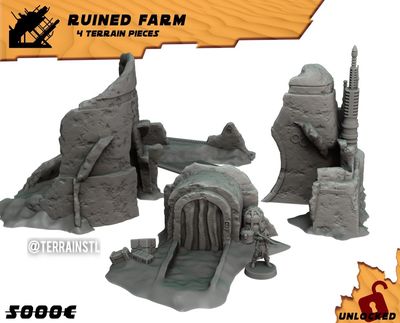 Preview do modelo 3D Ruined Farm