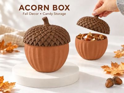 Preview do modelo 3D Acorn Box with Lid Fall Decor Candy Storage