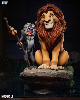 Preview do modelo 3D Rafiki and Mufasa@vse pro 3D