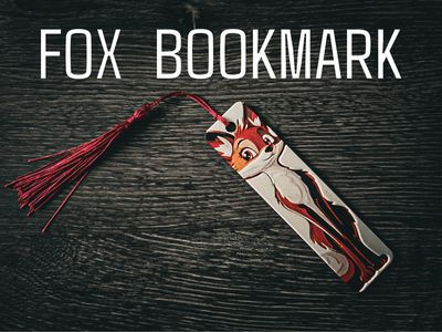Preview do modelo 3D cute fox bookmark Front 110x439