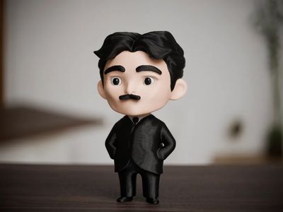 Modelo 3D Nikola Tesla adorable AMS