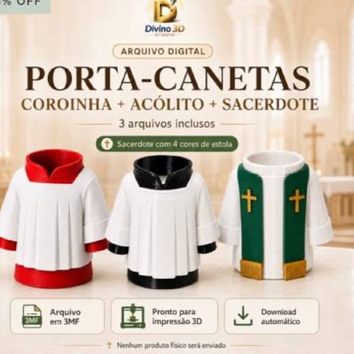 Modelo 3D porta caneta padre