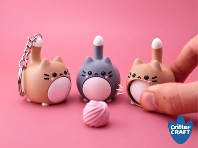 Preview do modelo 3D Original Chonky Cat Clicker By CritterCRAFT