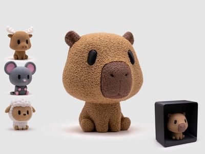 Preview do modelo 3D Capybara