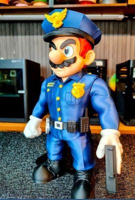 Modelo 3D mario bros police version